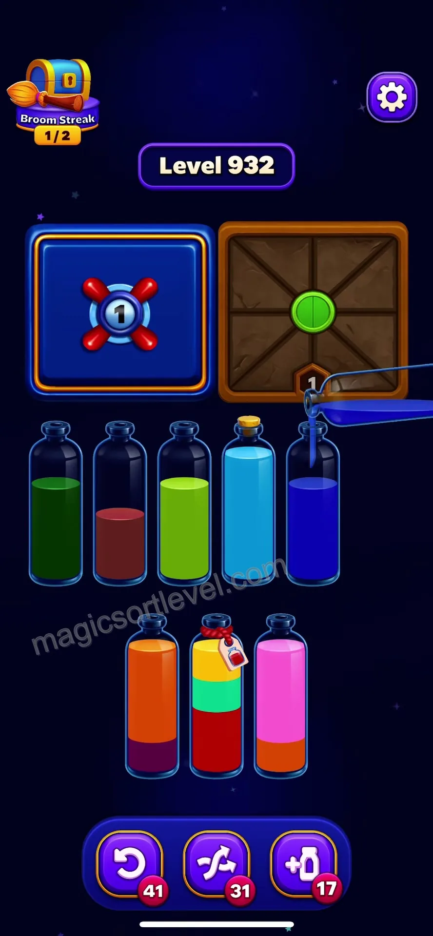 Unblock trapped colors beneath locked sections