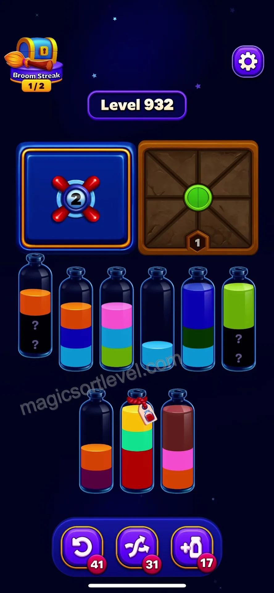 Clear initial tubes and match matching liquid layers