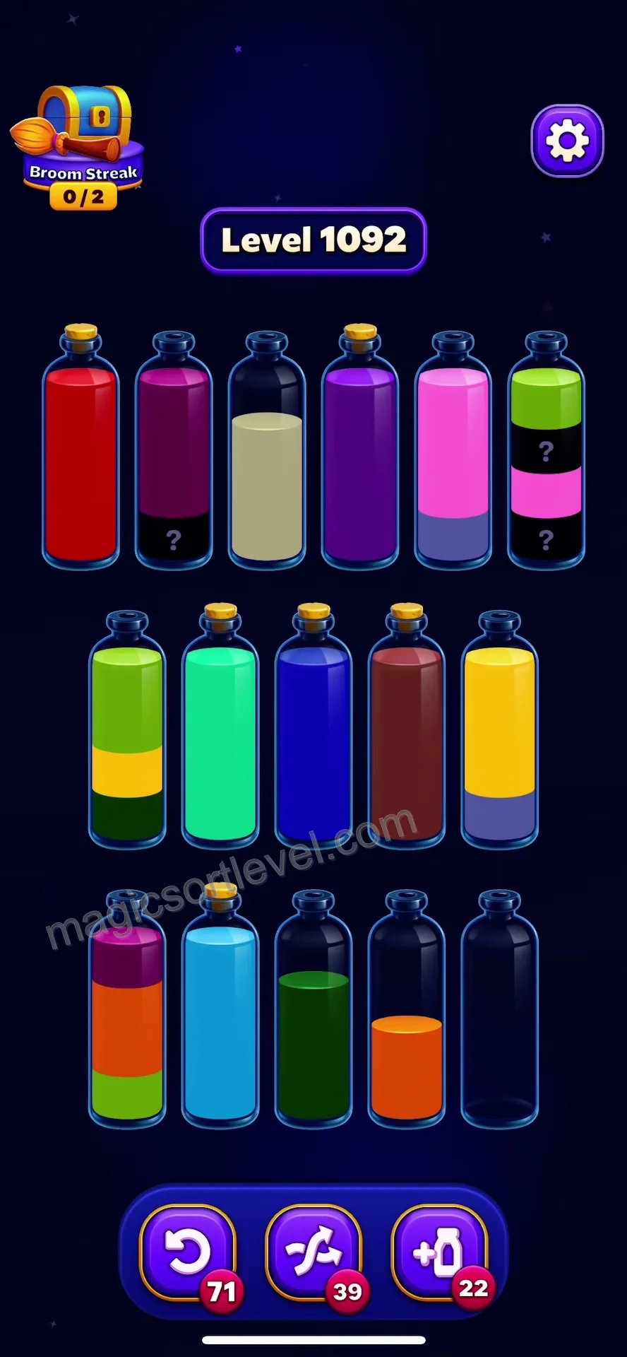 Manage mixed color layers under mystery blocks